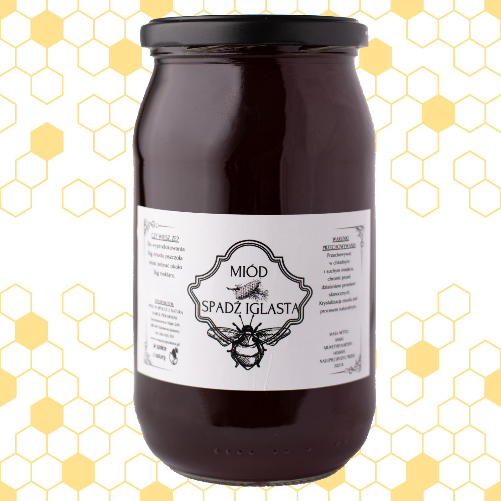 

Miód Spadź Iglasta 100% Naturalny 1kg Spadziowy