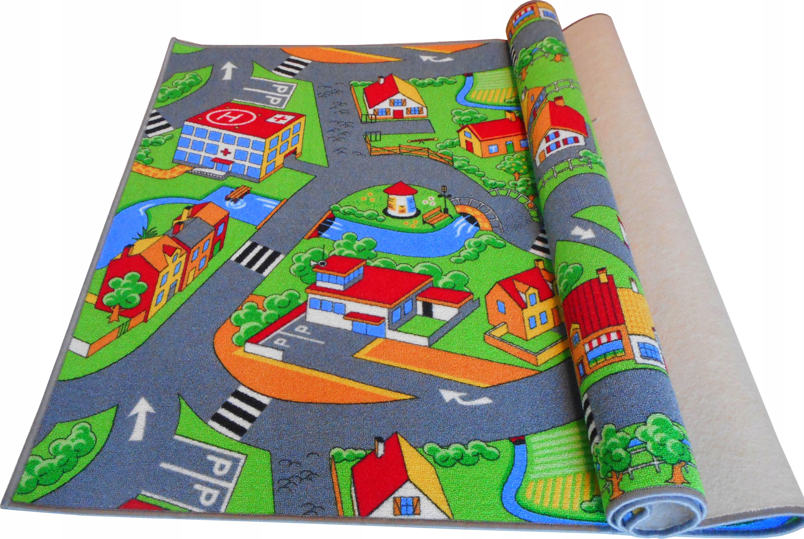 

Dywan 140x200 Drogi Wieś Ulice Miasto Farma Cars