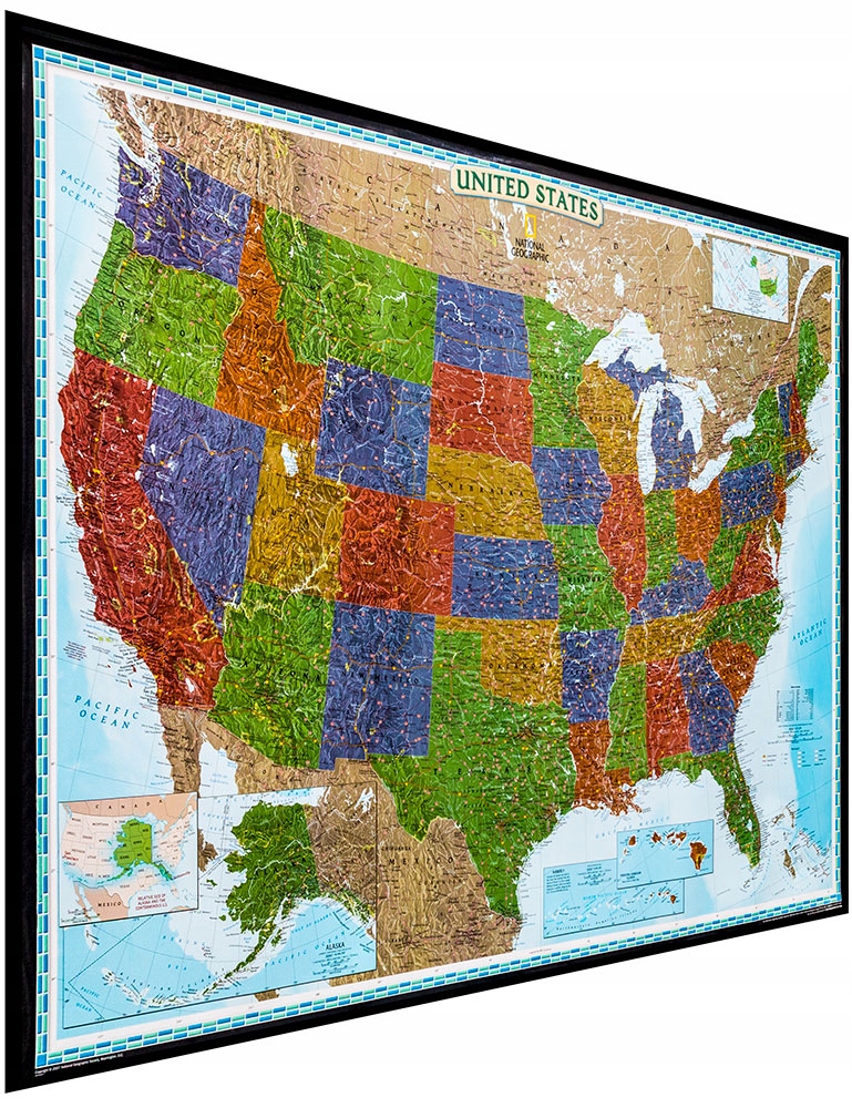 USA mapa ścienna 'KORKOWA' PINBOARD Okładka inna