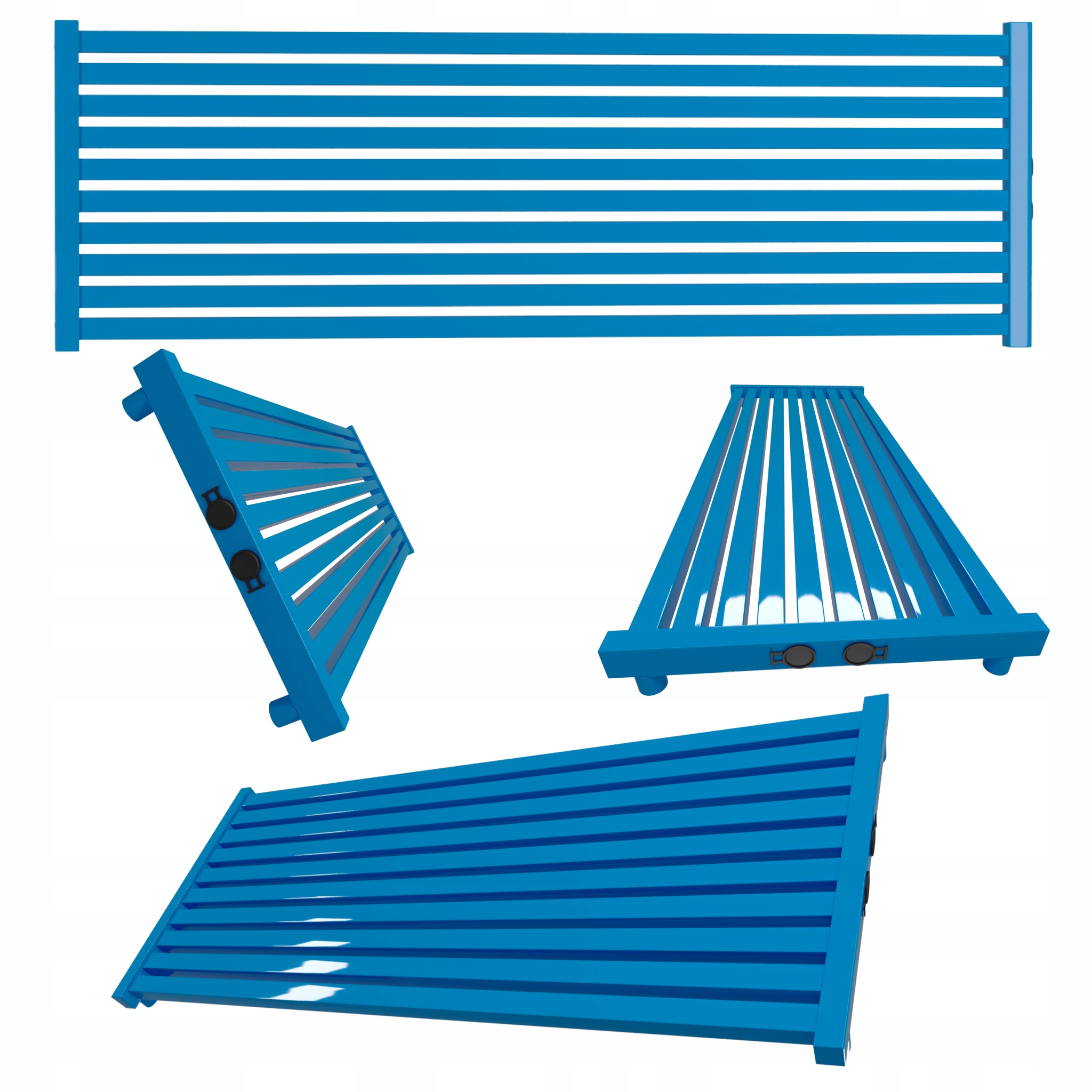 Dekoratívny horizontálny radiátor Radiator 180x46 Modrý