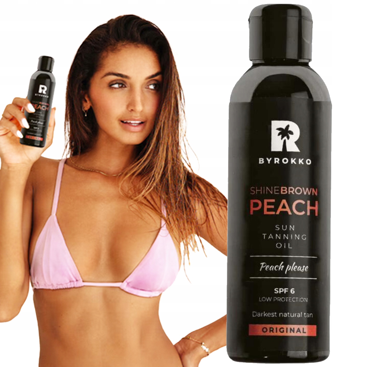 Byrokko Shine Brown Peach Olej na Opalování s vitamínem E SPF6