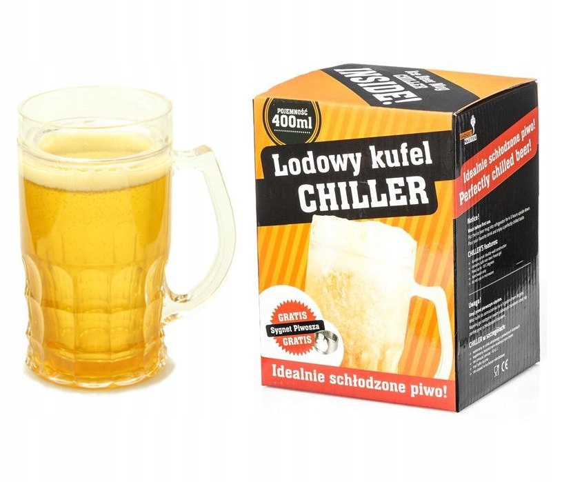 

Lodowy Kufel Chłodzący 400ML Otwieracz Piwa