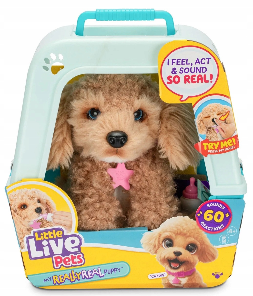 Little Live Pets Piesek Pies Szczeniaczek Interaktywny Transporter Curley