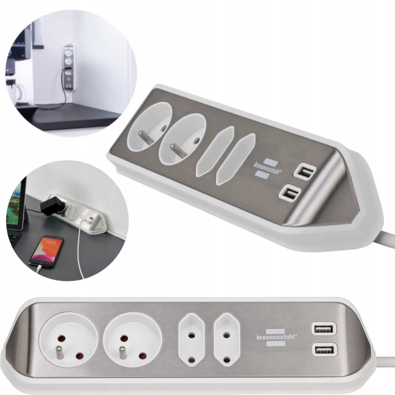 

Listwa Narożna Gniazdo Meblowe Biurkowe Usb 3,1A