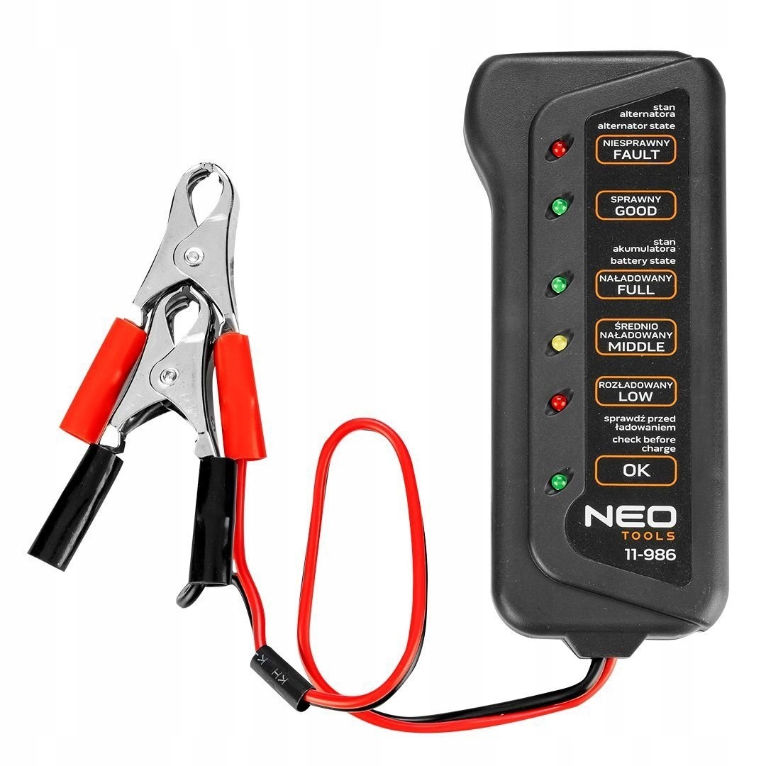 

Tester akumulatorów i ładowania Neo 11-986 12V Led