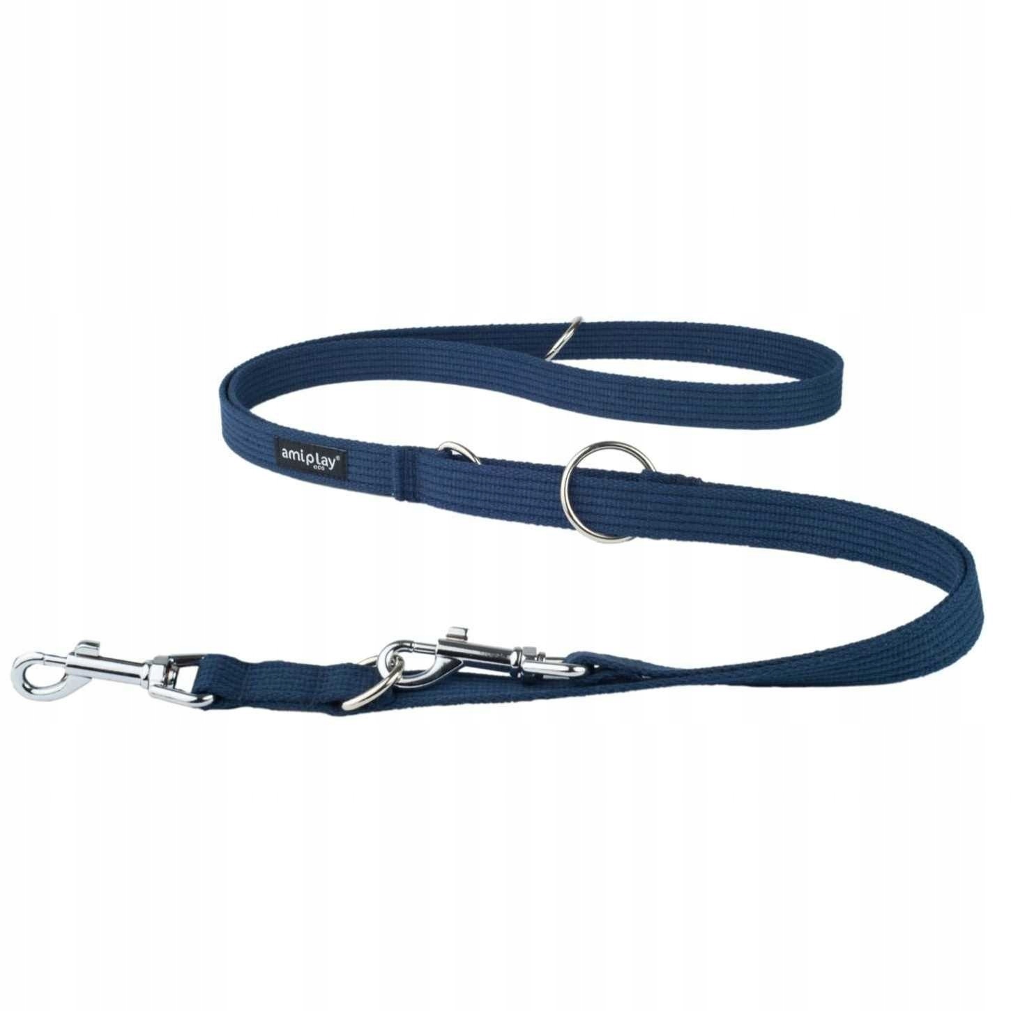 

amiplay Smycz Bawełna Cotton 6w1 XL 1-2m/3cm Grana