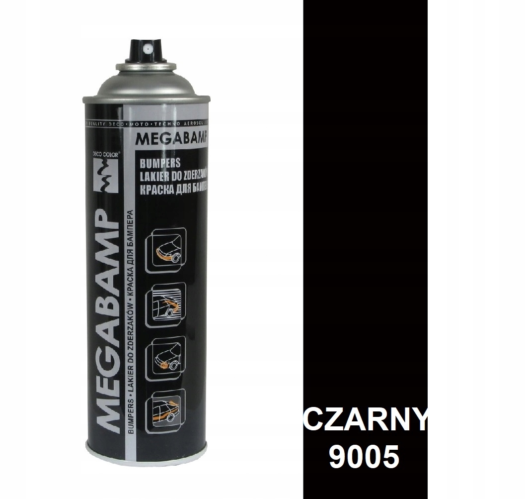 

Farba akrylowa spray Zderzak Plastik 500ml Czarny
