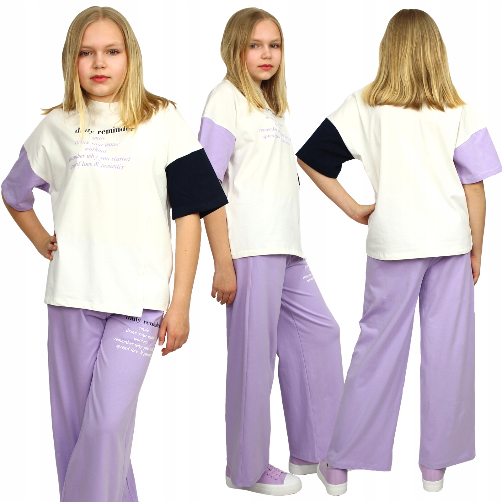 

Komplet Bluzka Spodnie Szerokie Oversize Loose 140