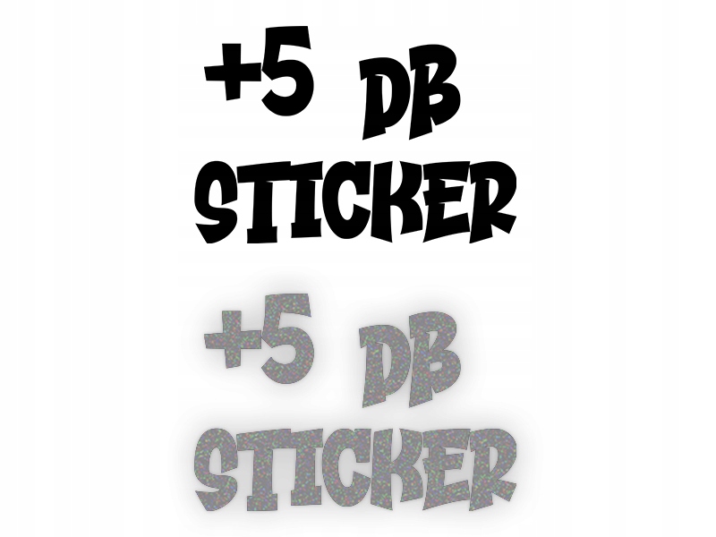 +5 dB STICKER - Naklejka na samochód na auto - ODBLASKOWA| HOLOGRAM