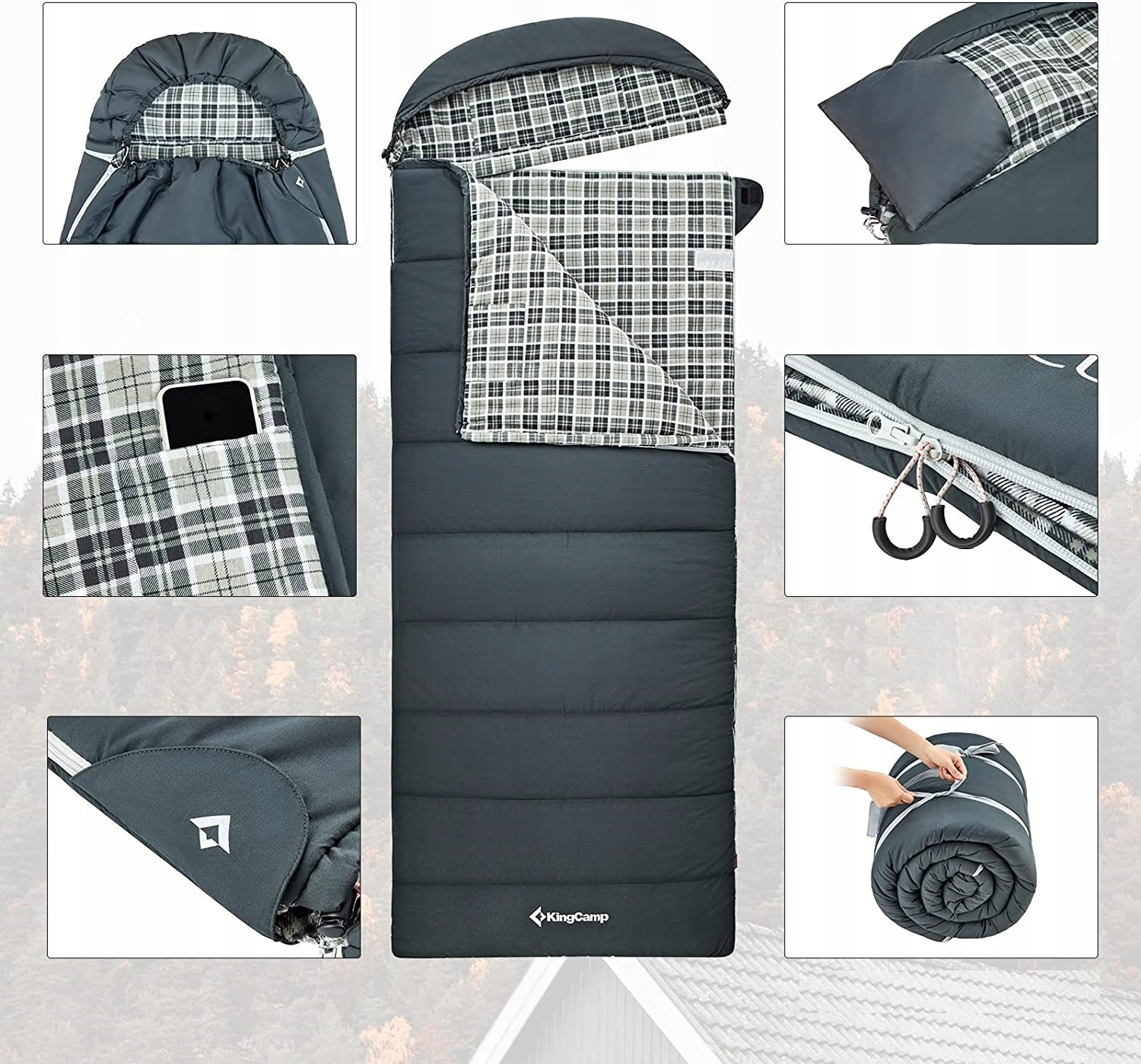 SPIWÓR ZIMOWY KINGCAMP COMFORT 280 SZARY Kod producenta 01