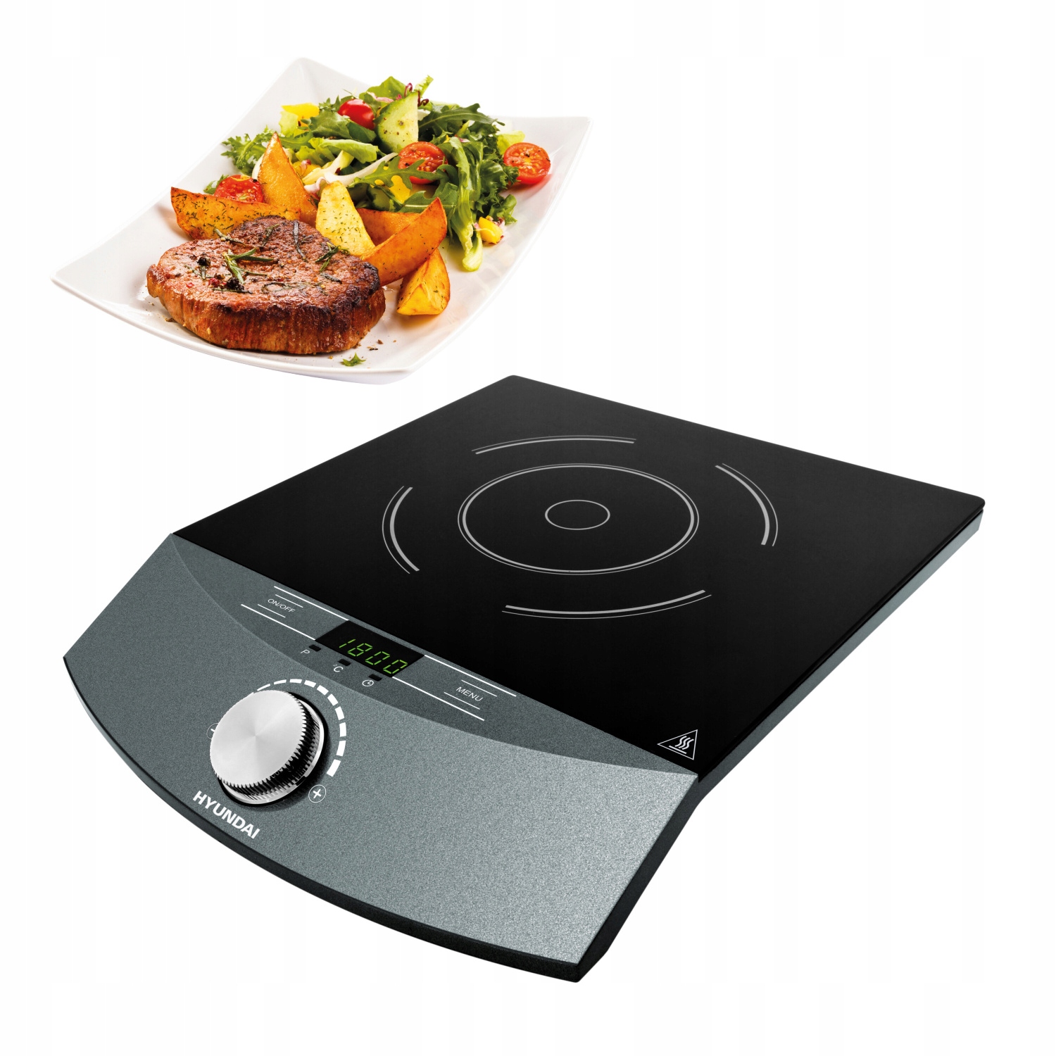 Kuchenka indukcyjna jednopalnikowa Hyundai IND133 z czasomierzem