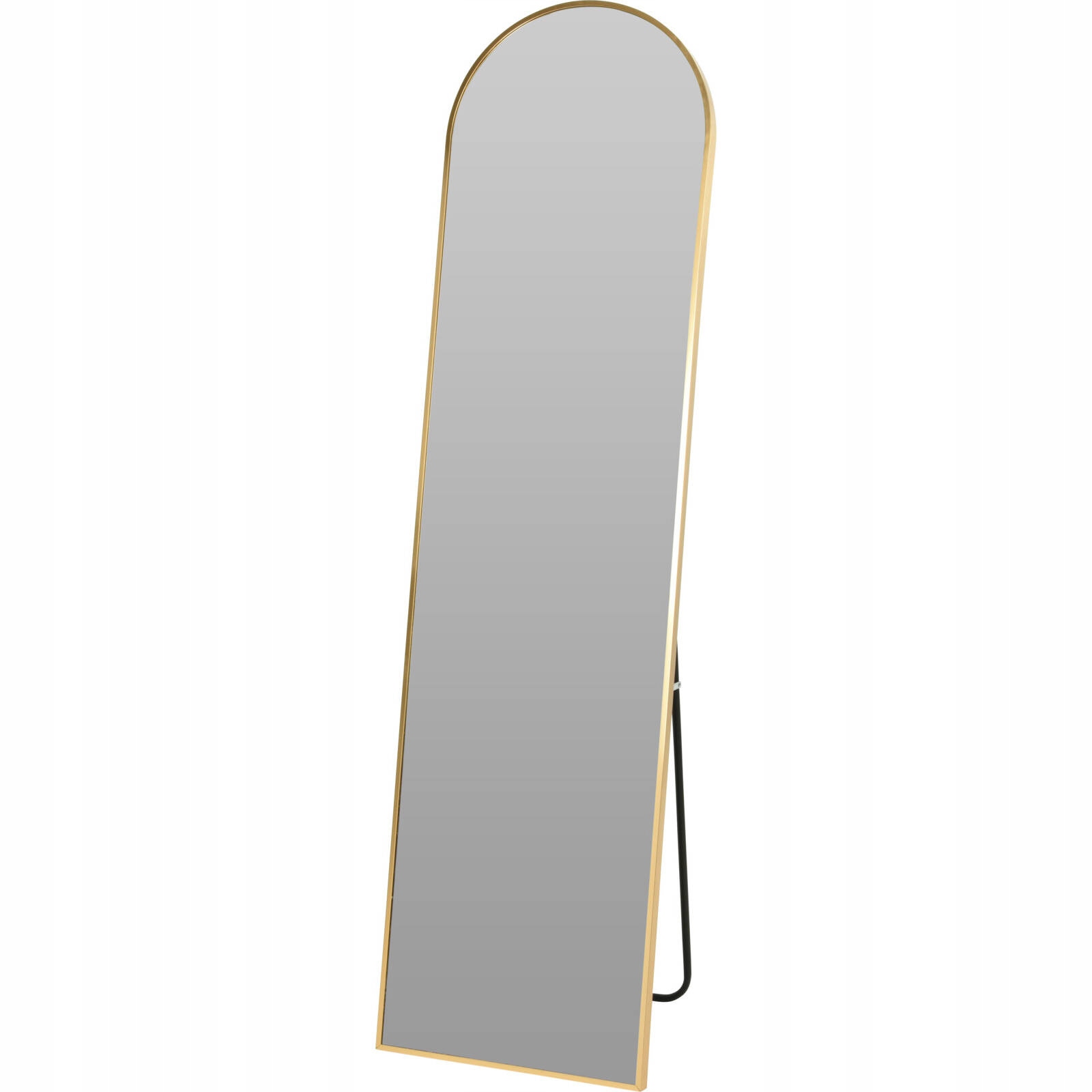 Zlaté Stojace Zrkadlo S Oblúkovou Oporou 42X4X152 CM, Elegantný Kovový Rám