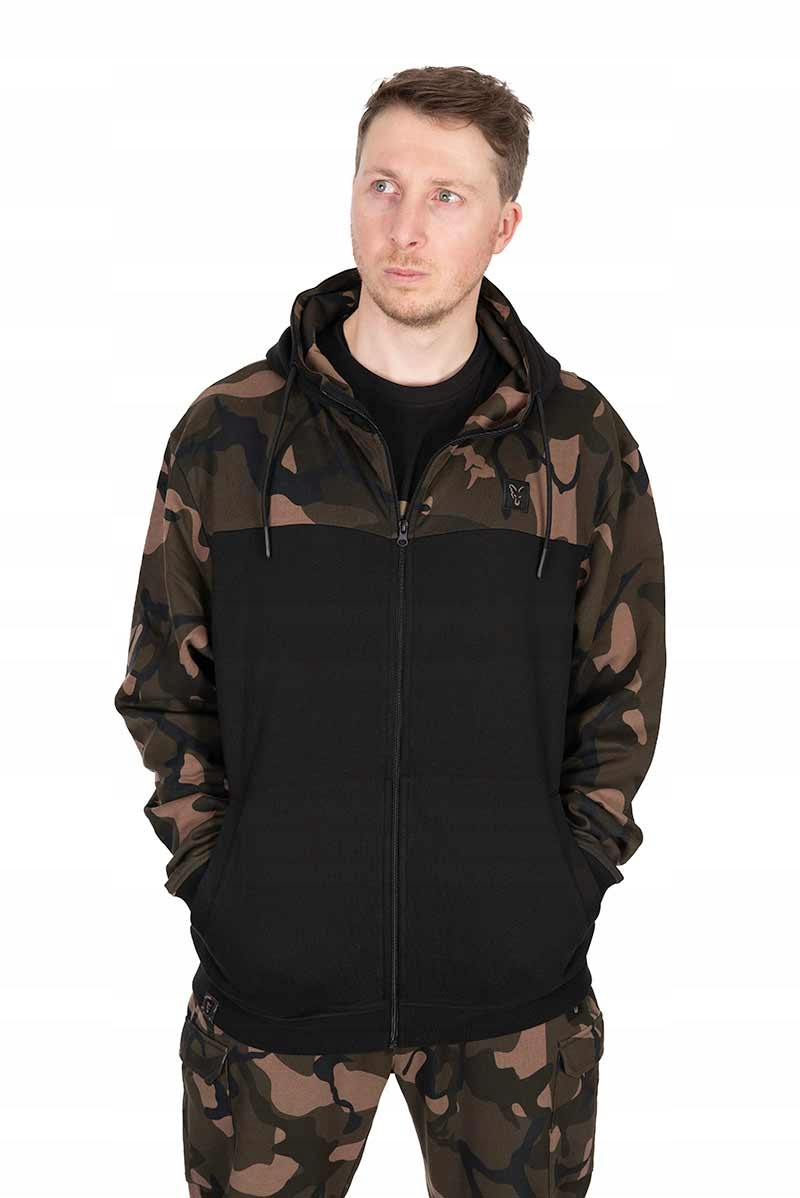 Fox Lw BLack Camo Split Zip Hoody XL Mikina s kapucí Fox CFX294