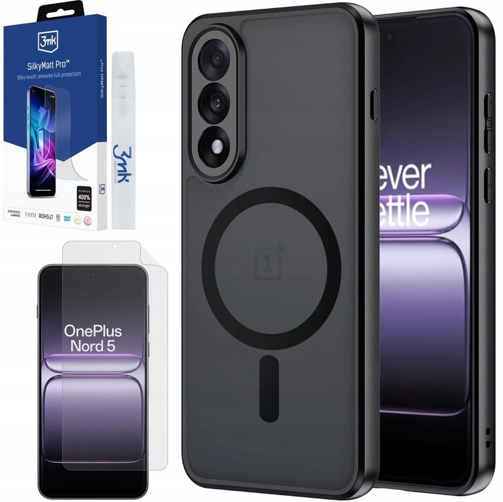 Set: Pouzdro s MagSafe Fólie matné 3mk pro OnePlus Nord 5