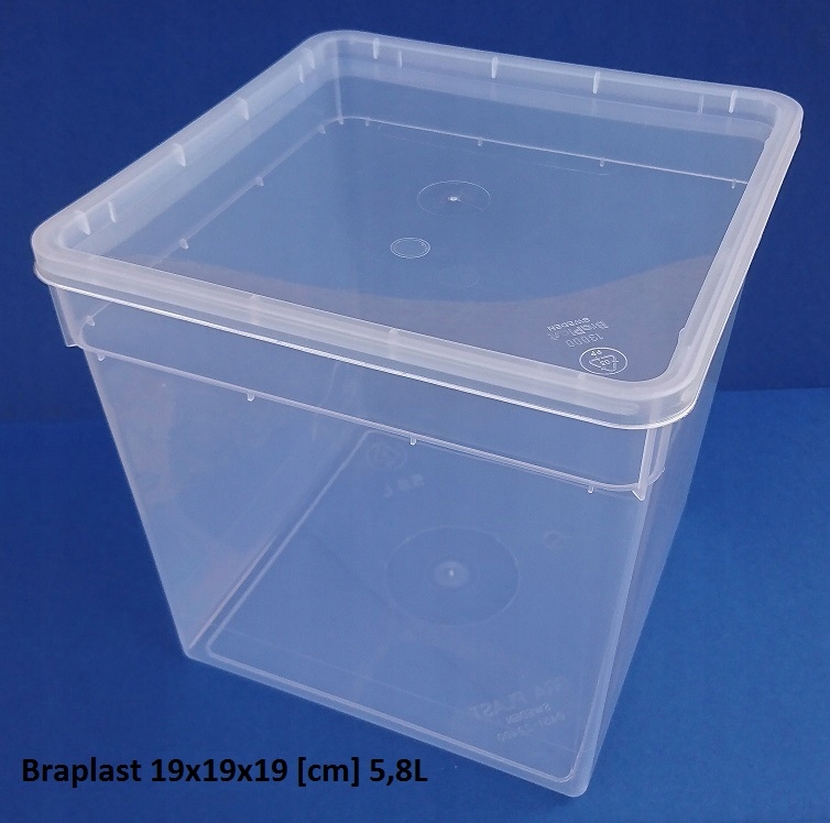 

Pojemniki Braplast 19x19x19cm 5,8L x10szt