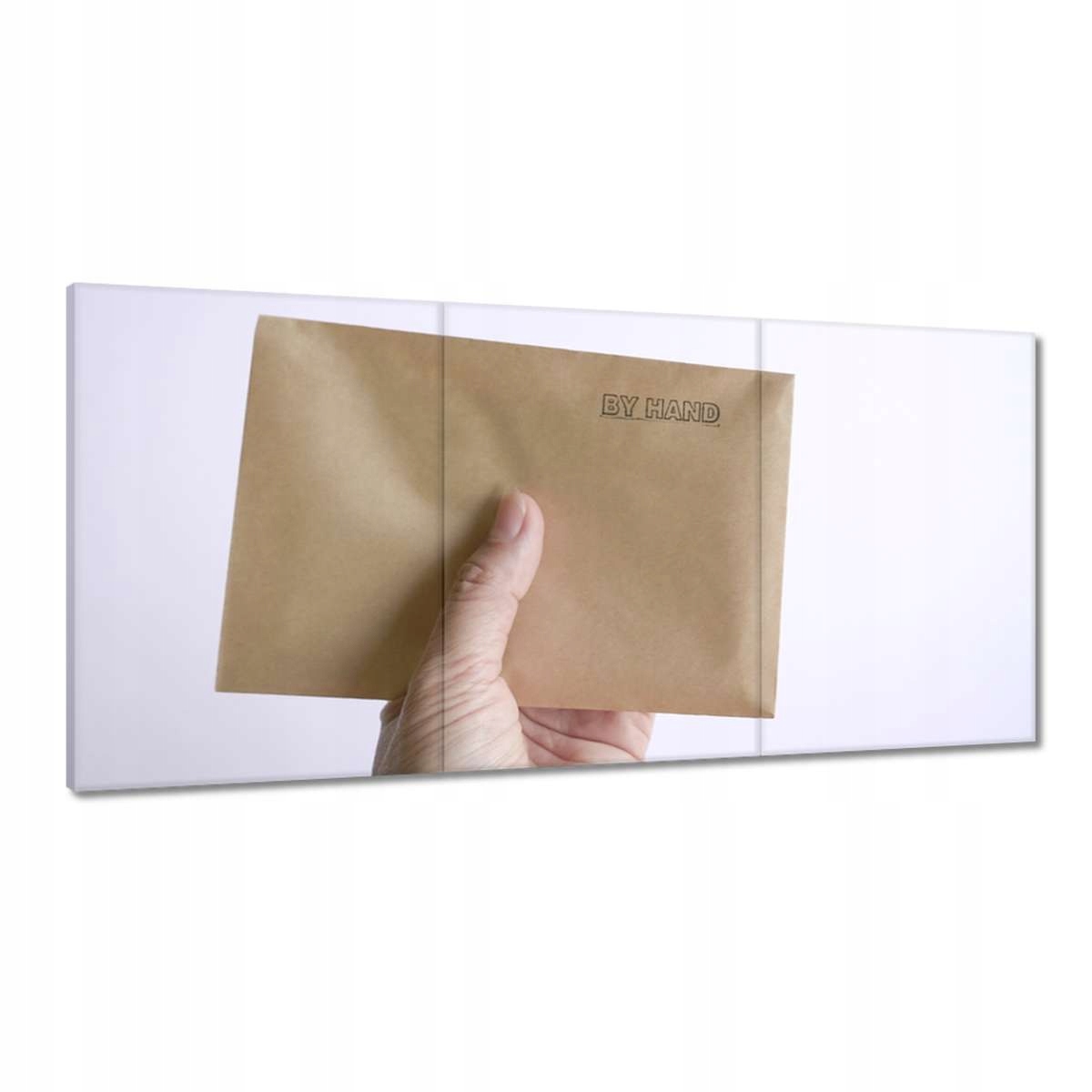 Obrazy 180x90 Hnedá obálka v ruke
