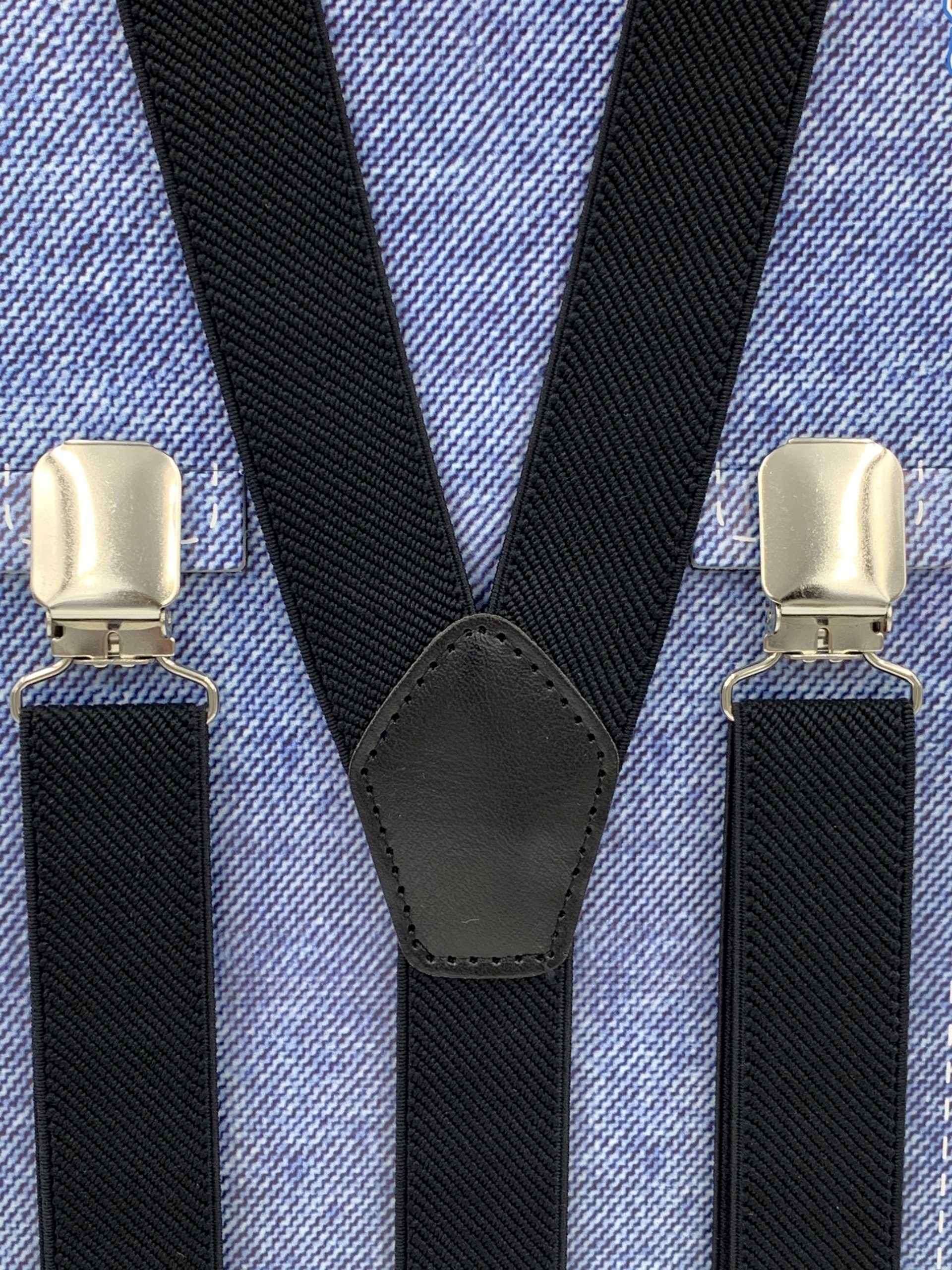 CZARNE KLASYCZNE GŁADKIE SZELKI DAMSKIE / MĘSKIE