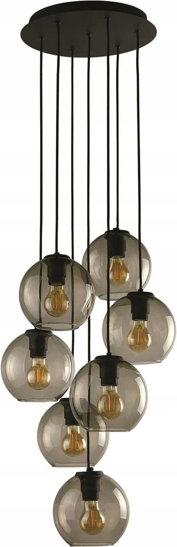 Závesná lampa luster Nowodvorski Vetro čierna, sklo 9131