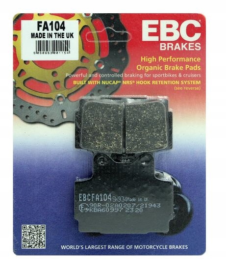 Destičky Zadní Yamaha Fzr 400 Fzs 600 Fazer Rd 350 500 Srx 600