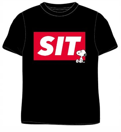 

T-Shirt Koszulka Bluzka Snoopy 146 Czarna