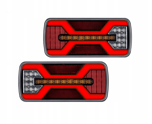 2x Led zadní světlo X-spider proti zamlžování a couvání, osvětlení tabule 22 cm