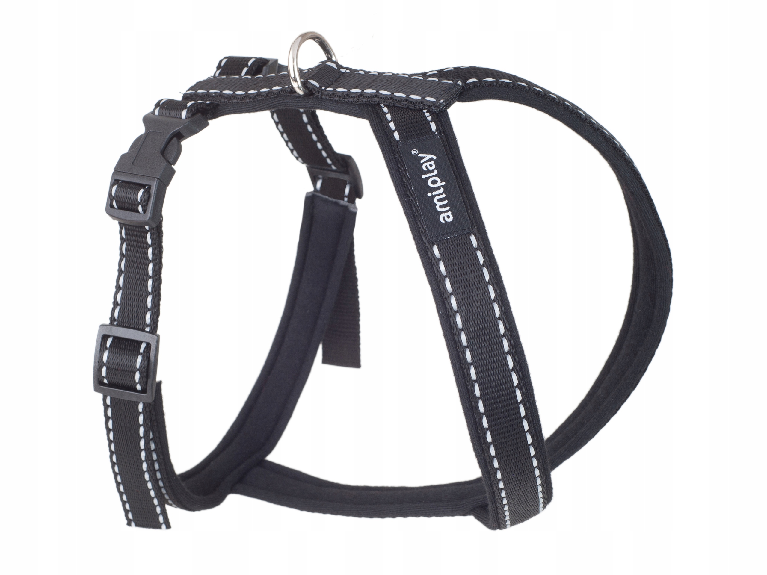Levně Amiplay Postroj Grand Soft Reflective Xs Černý