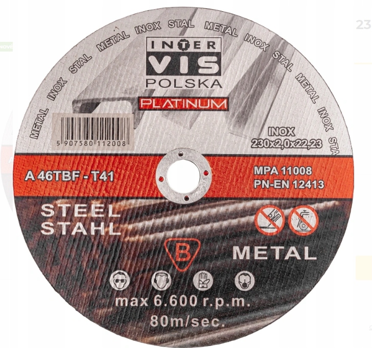 

Tarcza do cięcia do metalu stali Inox 230x2,0mm