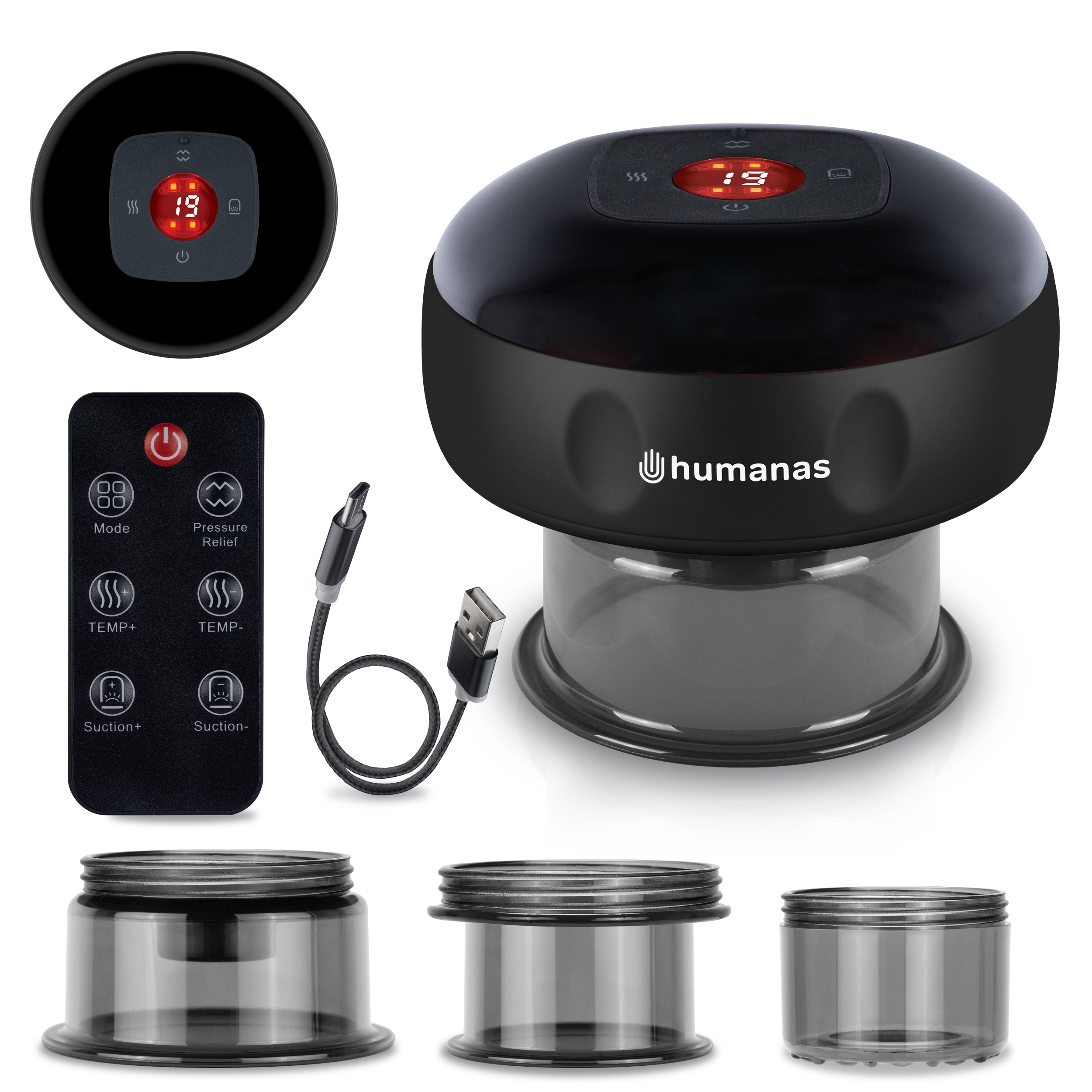 Bańka chińska elektroniczna Humanas BB01 Plus czarna