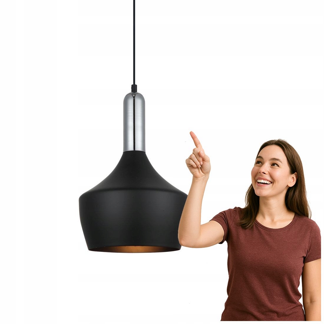 Závěsná lampa Ophelia MDM-3028/1 Bk+cr Italux