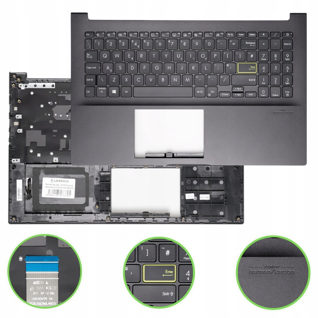 Palmrest (top case +klávesnica Asus Vivobook K513EA X513EA