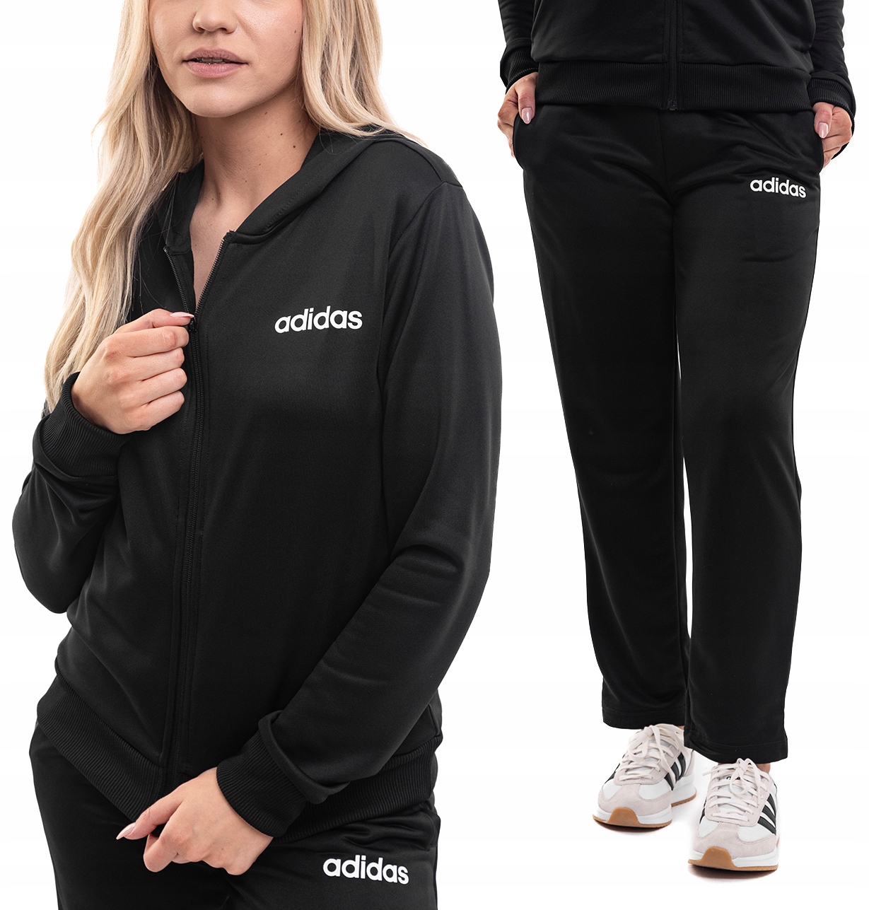 Dámská Teplákovka souprava adidas Mikina kalhoty, sportovní trénink, černá vel. S