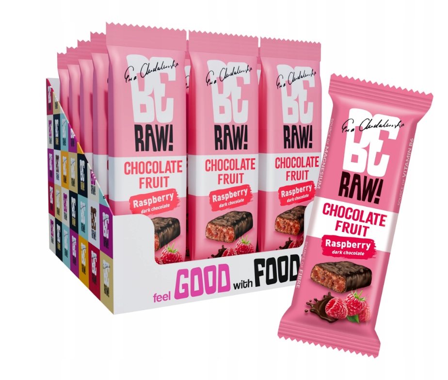 Tyčinka BeRAW Energy Raspberry Chocolate Fit 15x40 g