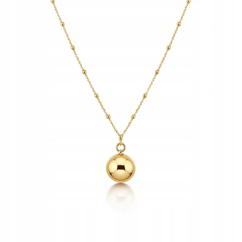 Dlouhý Stříbrný Pozlacený Náhrdelník S Kuličkami 925, Kulička, Přívěsek 70 CM