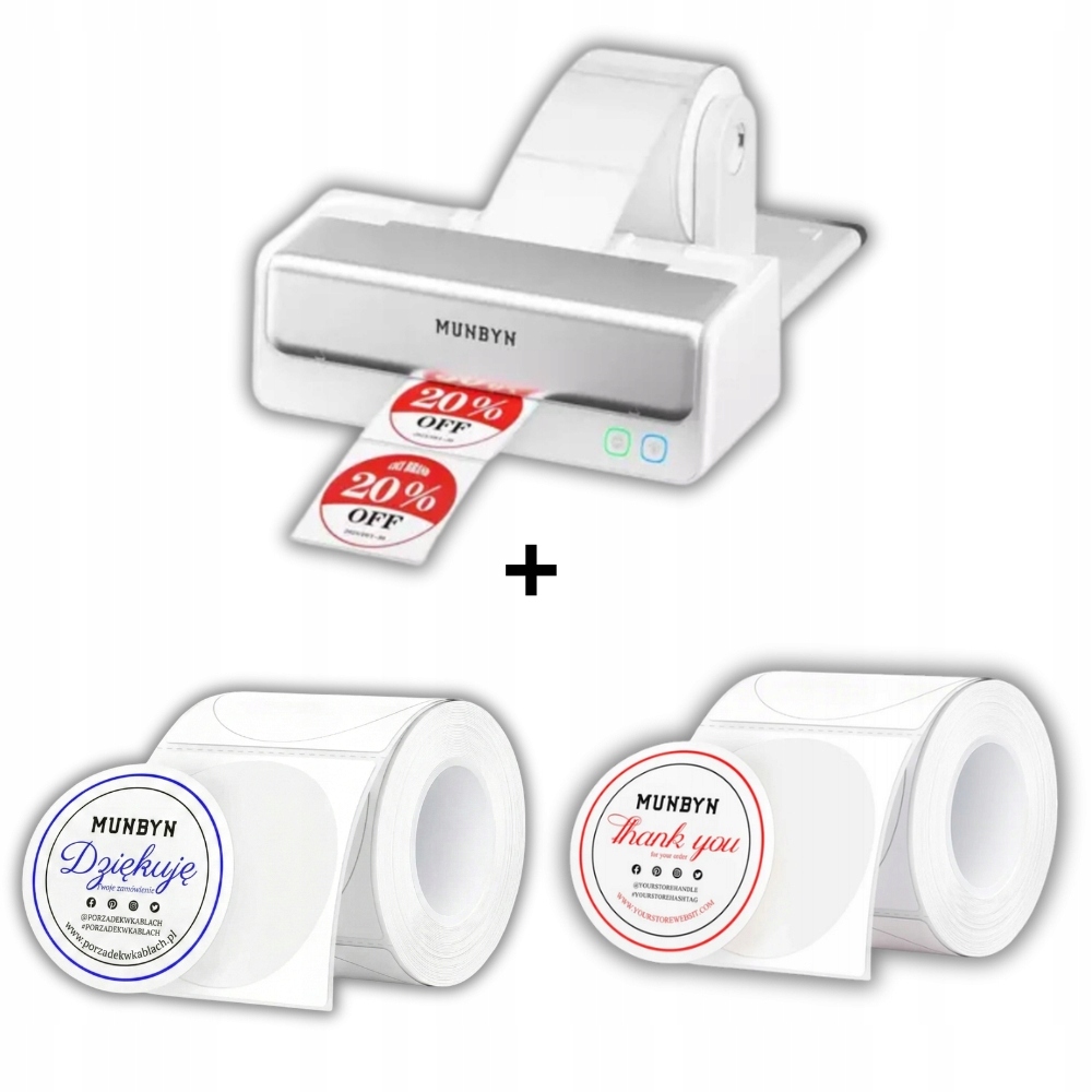 Termotiskárna Munbyn RW405B Bluetooth Usb 2 role štítků 50 mm