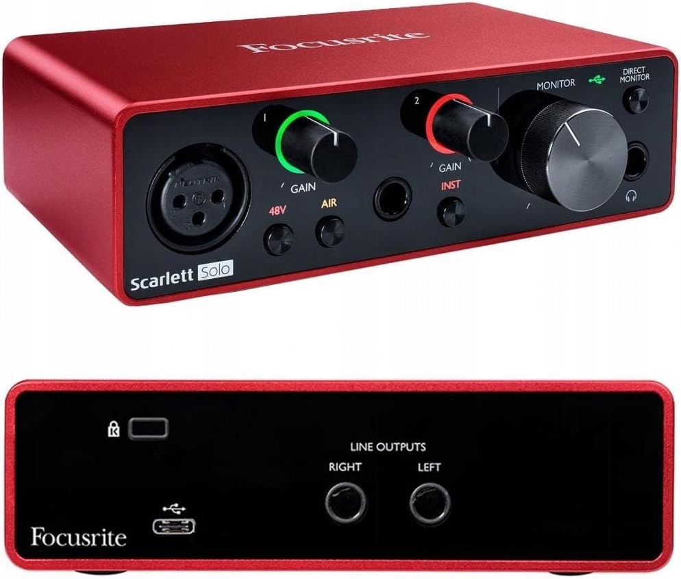 INTERFEJS AUDIO FOCUSRITE SCARLETT SOLO 3 GEN ABLETON + OPROGRAMOWANIE Stan opakowania oryginalne