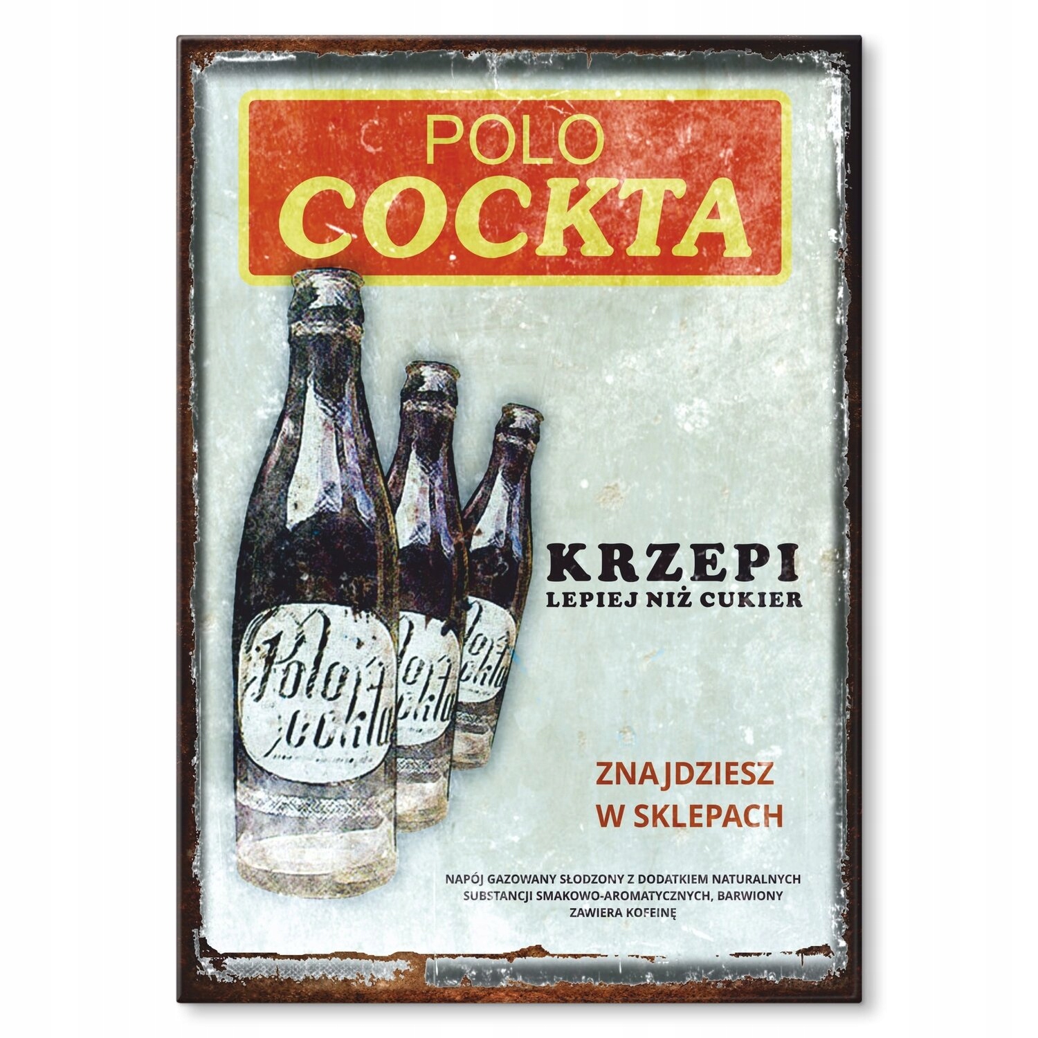 Kovový plakát Polocockta Dárek 22 x 31 cm