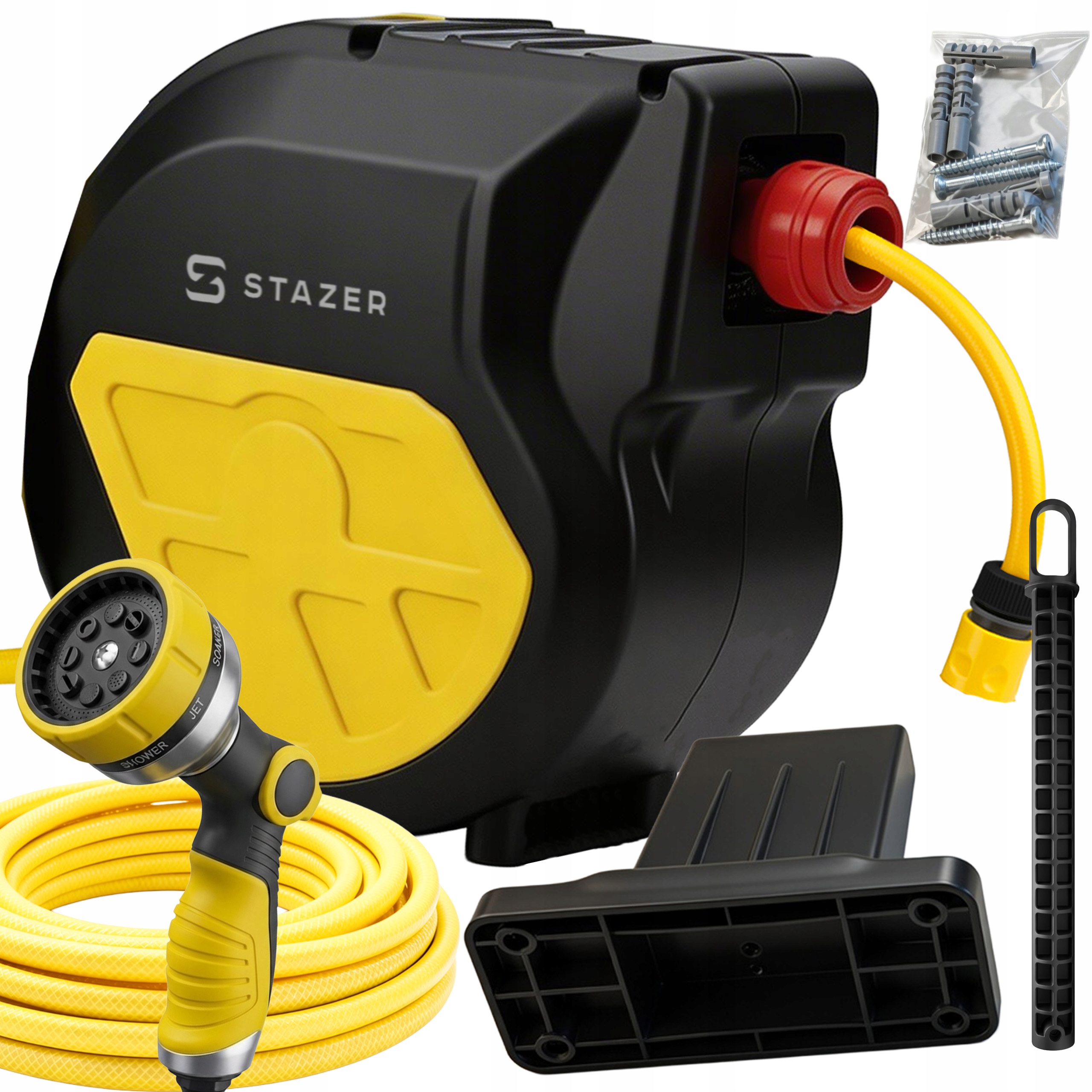 Wąż ogrodowy bęben zwijacz automatyczny zwijany ścienny zraszacz 20m 2m