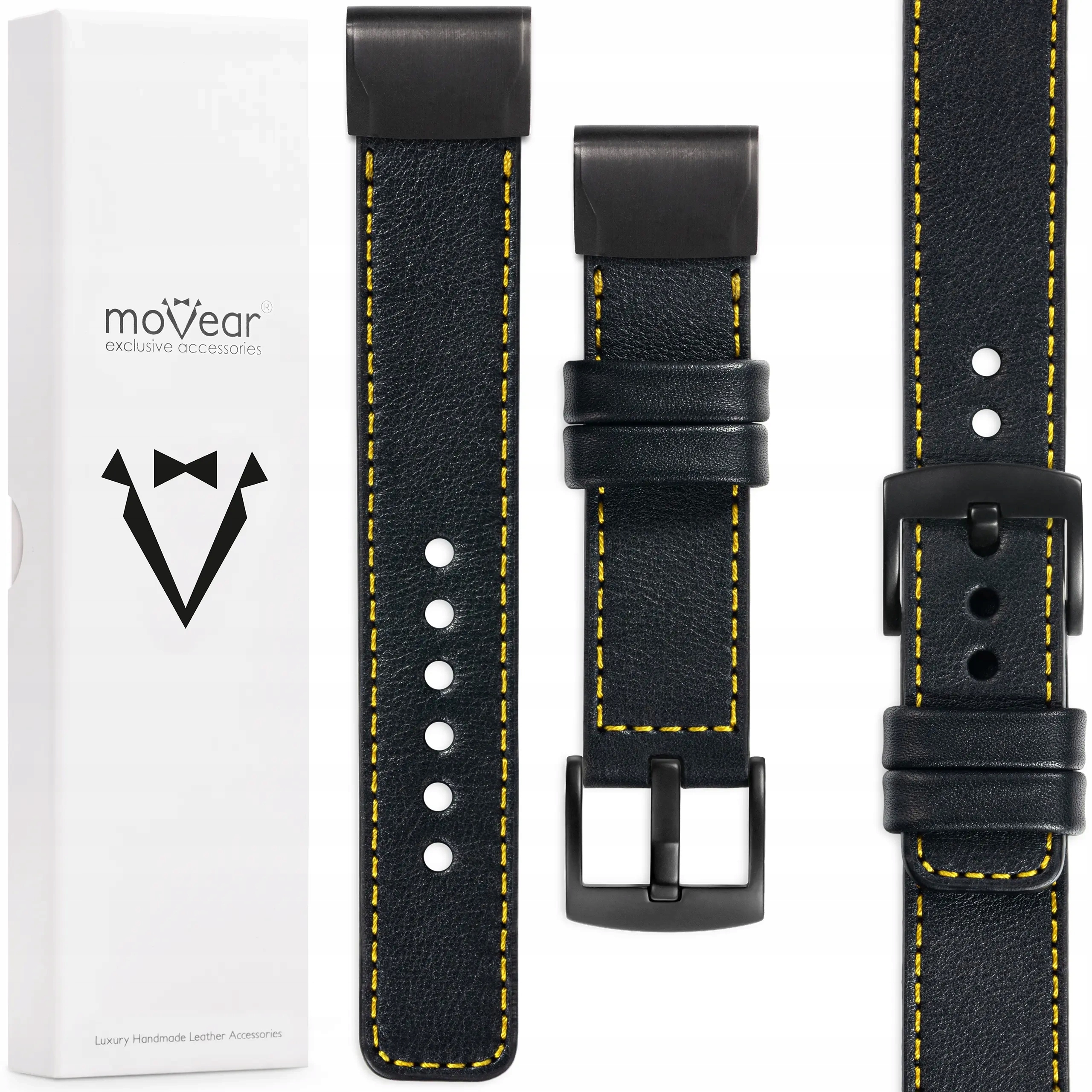 Prémiový řemínek pro Garmin Fenix 8X 7X 6X 5X Epix QuickFit 26 mm kožený