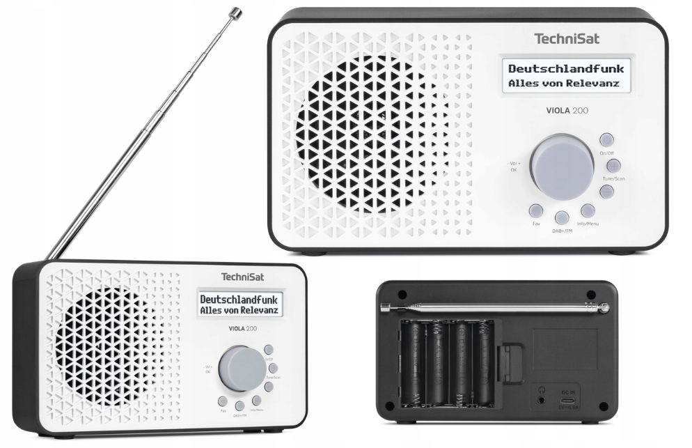 Přenosné rádio TechniSat Viola 200 Dab+ Fm Baterie Napájecí zdroj
