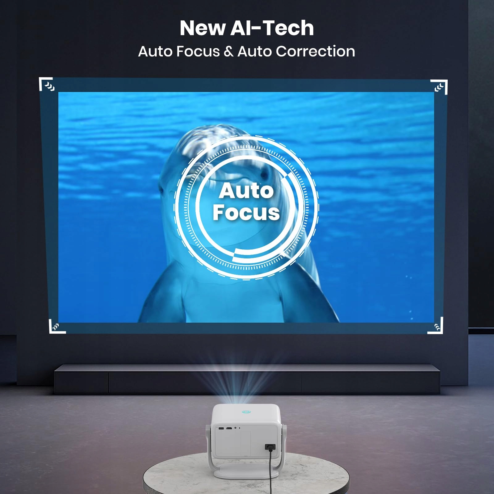 4K BEAMER Projektor 4K WiFi Bluetooth Autofokus Smart Home — miniatura 7