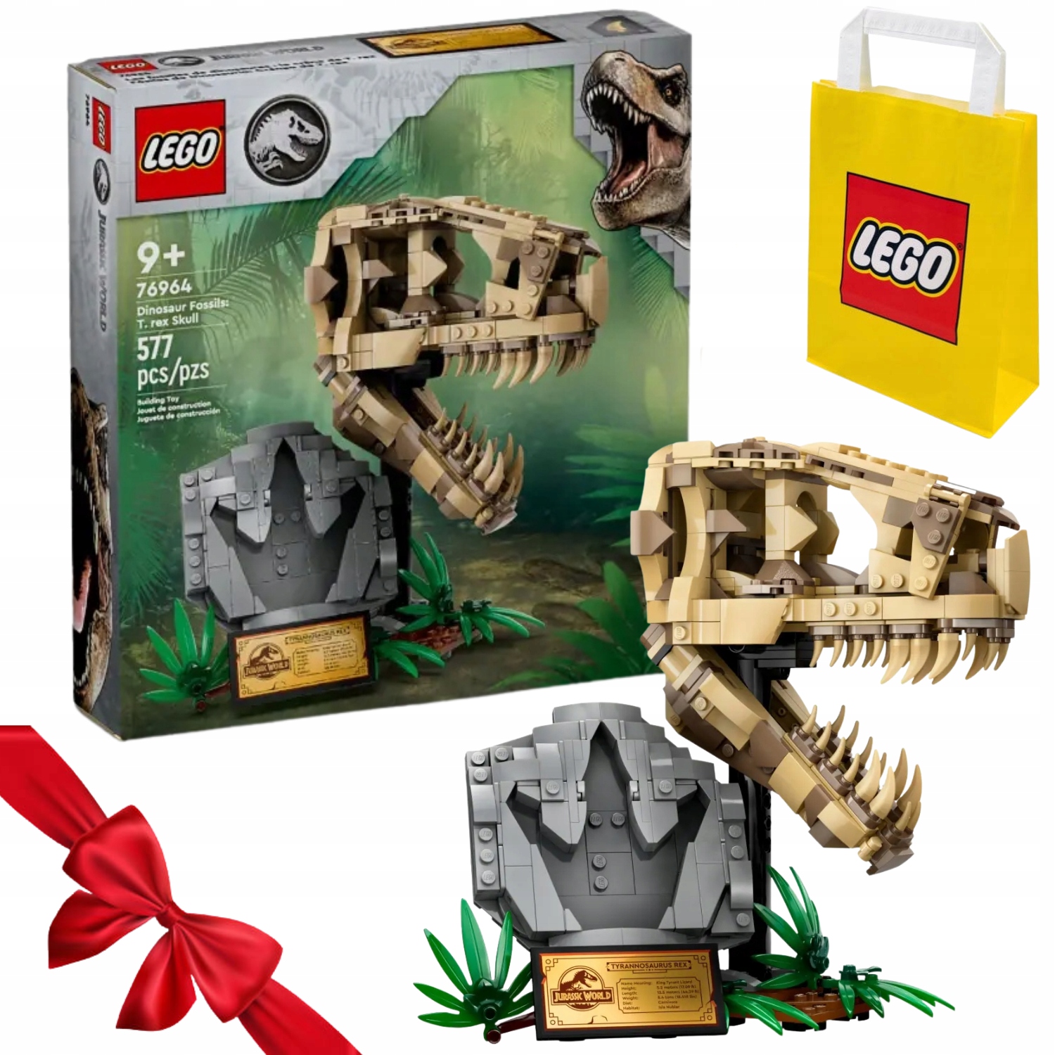 Zestaw Lego Jurassic World 76964 Skamieniałości Dinozaurów: Czaszka T-rexa