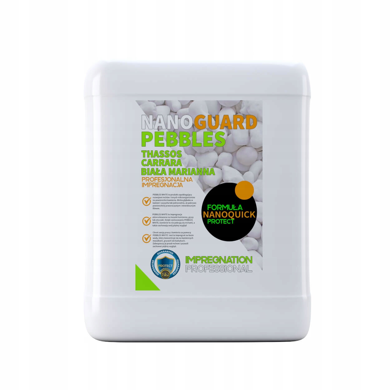 Impregnat do Kamieni Thassos Carrara Biała Marianna Białe Otoczaki Pebbles