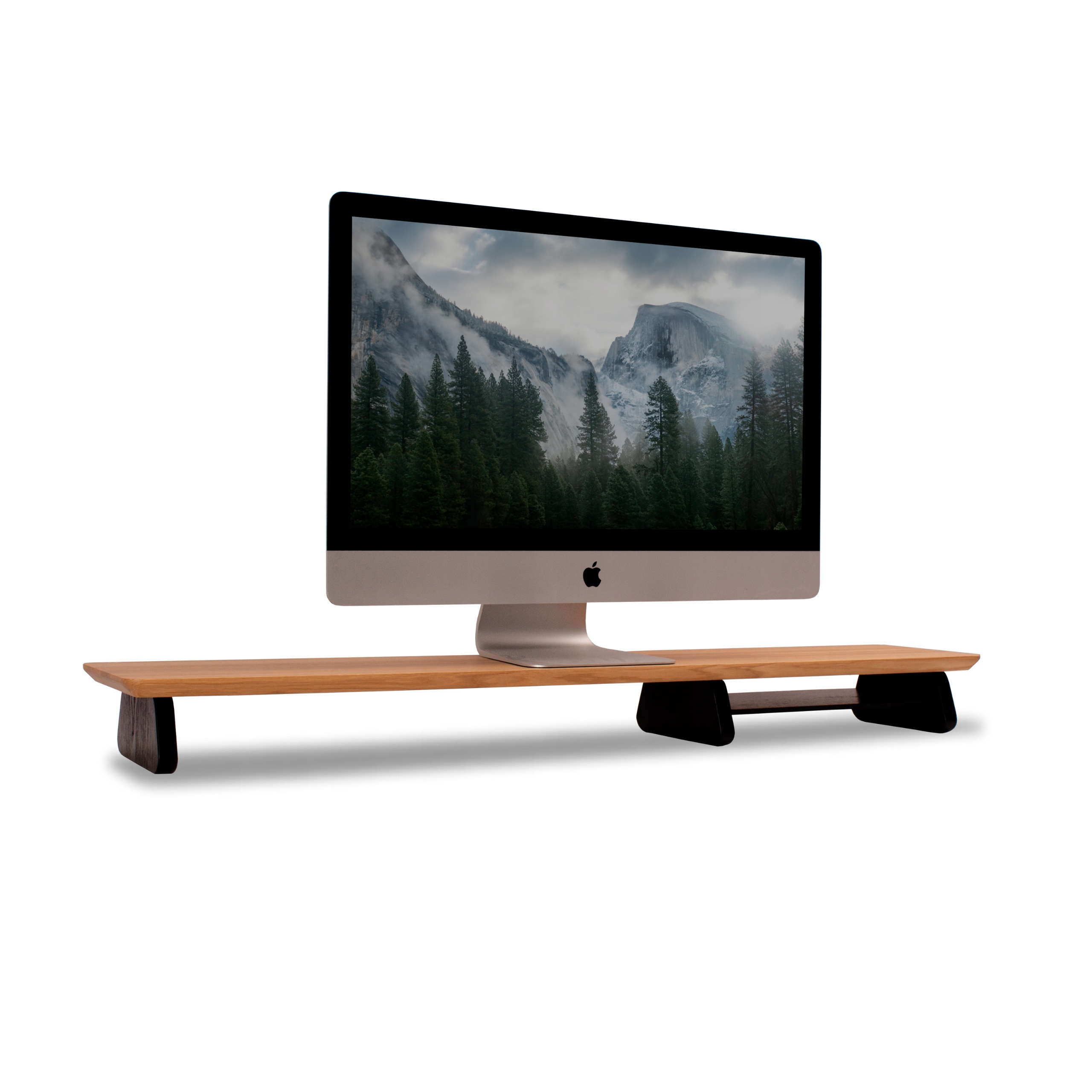 Stojan na monitor z prírodného dubu 110 x 22 cm