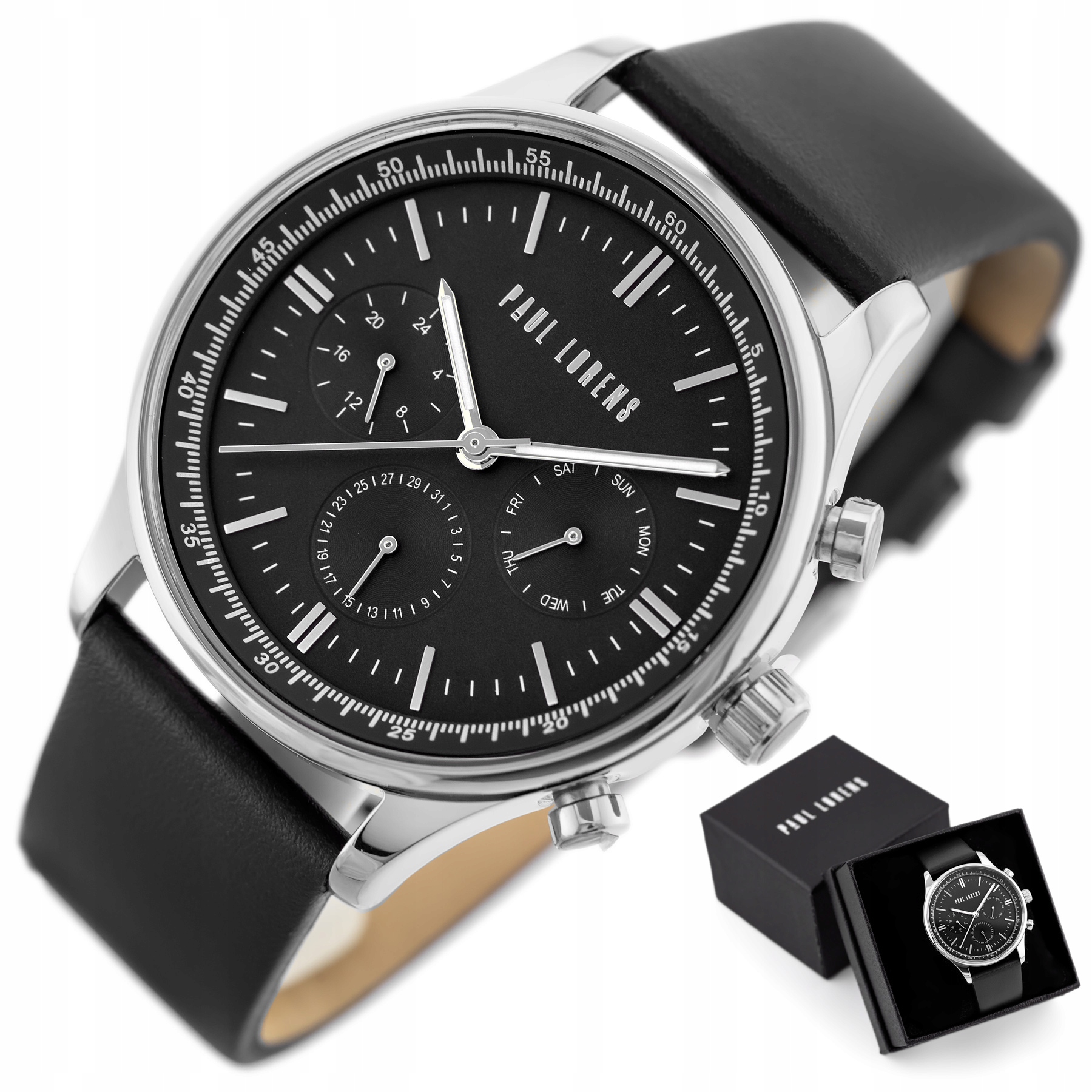 Pánské Hodinky Paul Lorens zg362a Krabička A Dárková Taška Komplet