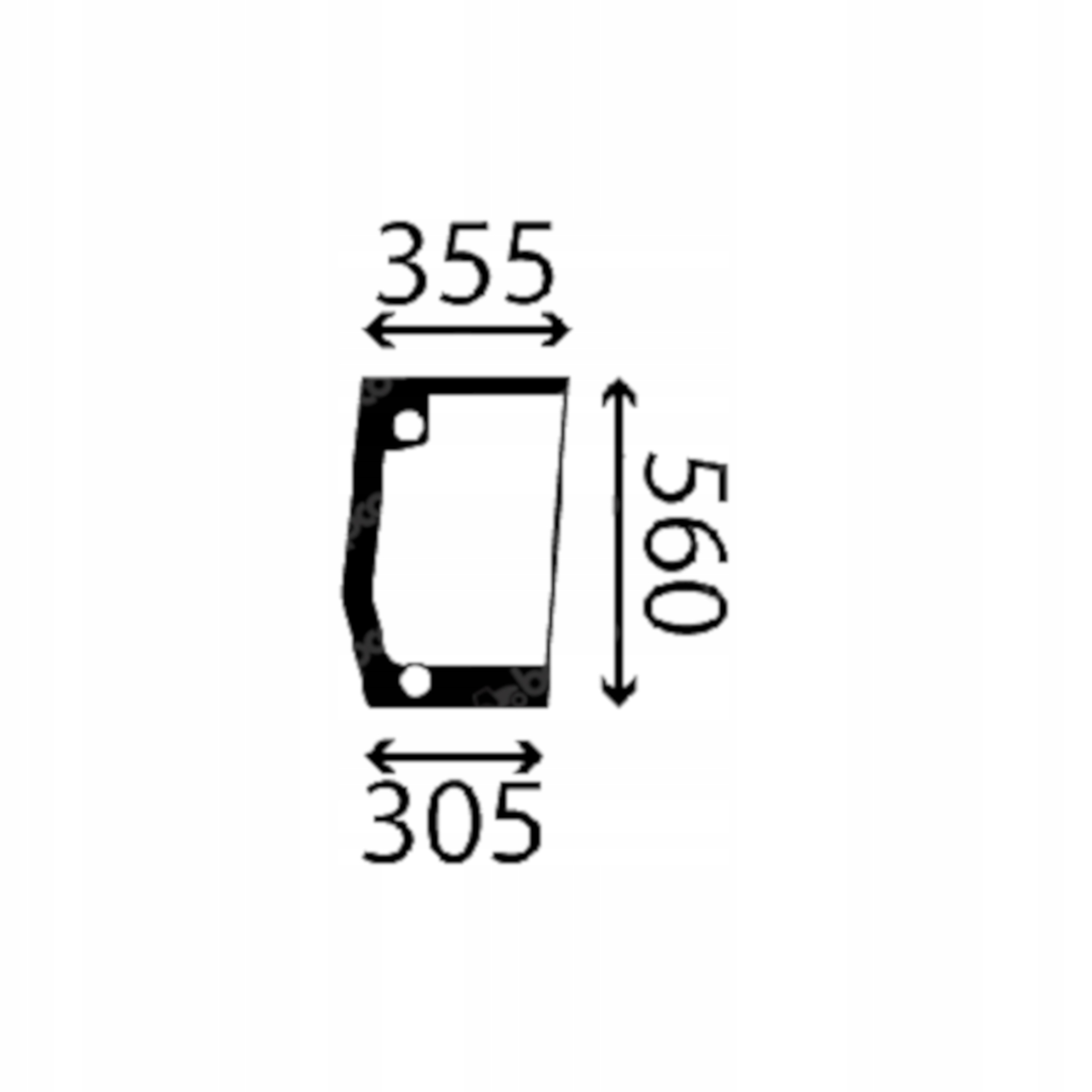 sklo Yanmar přední dveře levé 113213