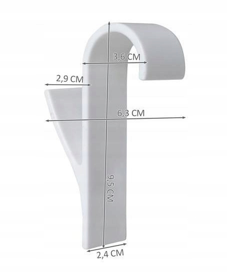 ZESTAW 6X WIESZAK NA GRZEJNIK ŁAZIENKOWY KALORYFER Wysokość 95 mm