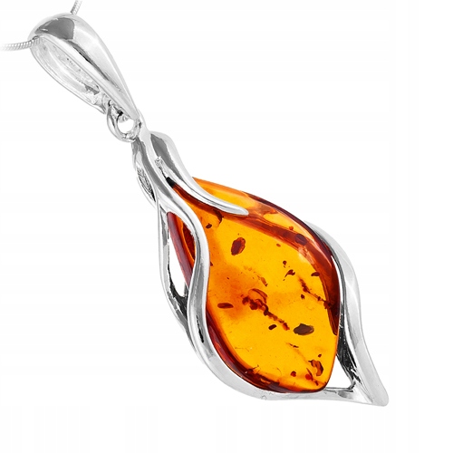 

Wisiorek z bursztyn Zawieszka naszyjnik Łańcuszek