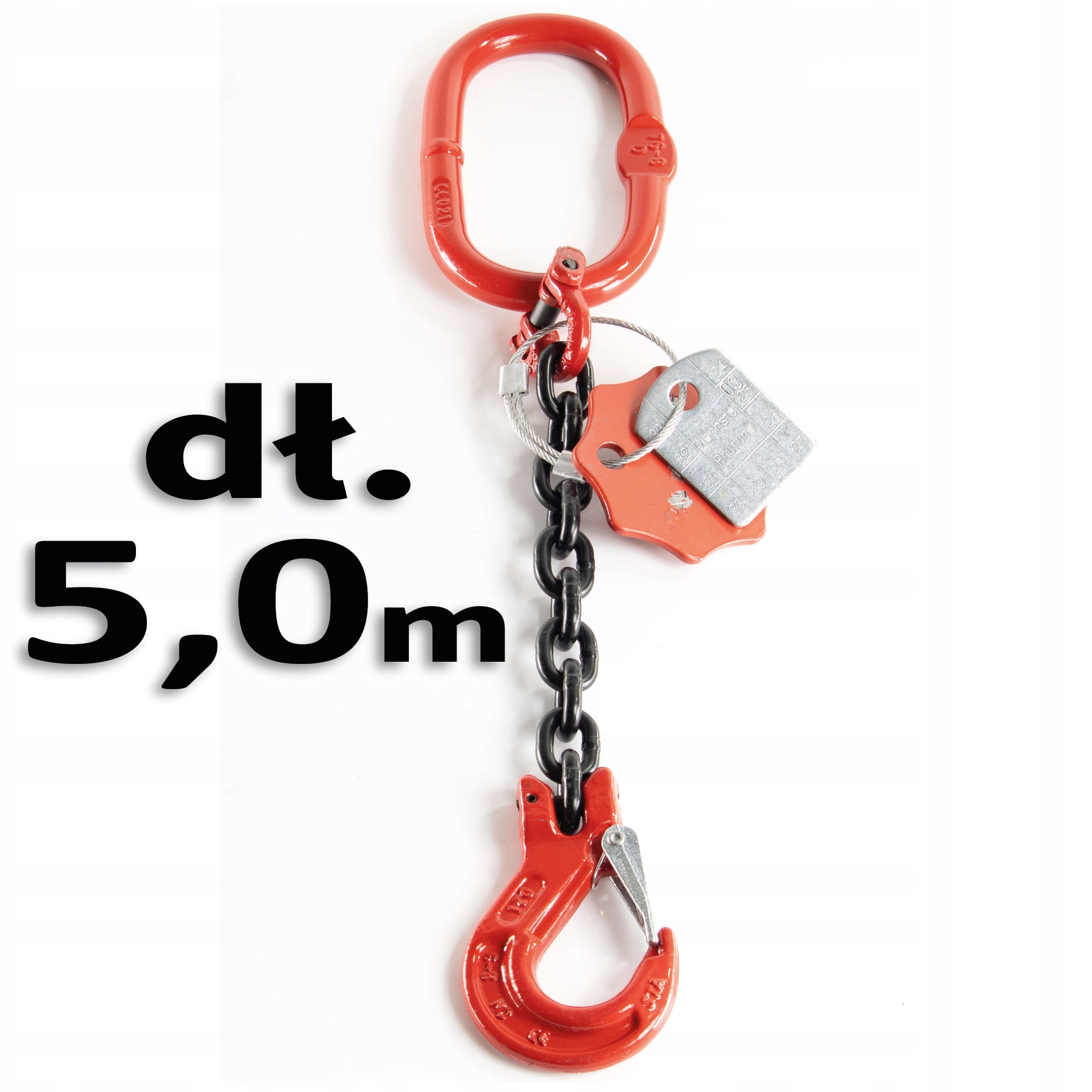 Řetězový závěs 1-šlachový 6 mm 5 m; třída 8; 1,12 t