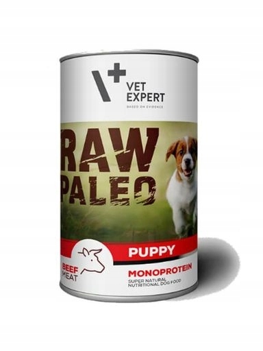 5 x Vetexpert Raw Paleo puppy beef hovězí konzerva 400 g
