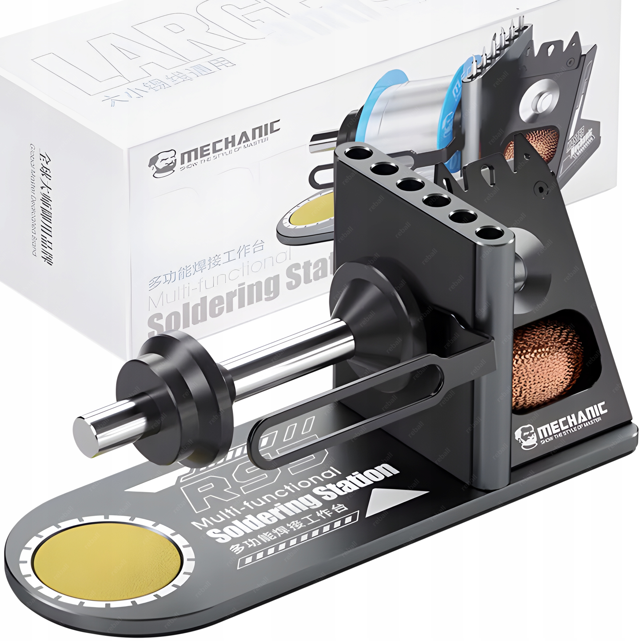 Podstavec Na Pažbu A Hroty Hliníkový Podavač Cínu Mechanický RS5 Esd Safe